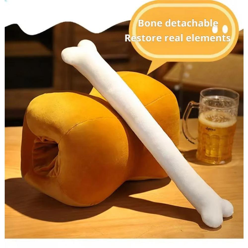 Chicken Leg Bone Pillow Plush Toy Handmade Doll Cartoon Anime Cute Cushion Home Decoration Children's Birthday Gift Toy