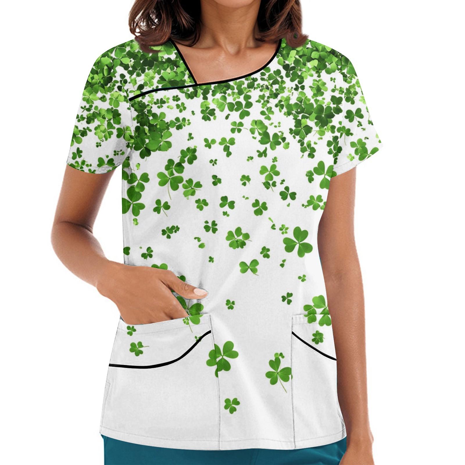 

Женская рабочая одежда с принтом, покатый воротник и двухслойные карманы, базовый верхний пуловер XL белый