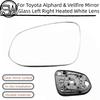 Heated Wing Mirror Glass, Left and Right OE Replacement Lens for Toyota Alphard and Vellfire, Perfectly Fits 2015– Models.