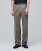 Wool Blend Wide Hidden Elastic Waist Slacks [Dusty Beige]