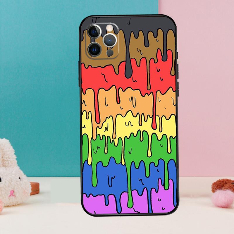 Pastell Kawaii Schmelzendes LGBTQ Design Handyhülle Für iPhone 17 Air 16 15 14 12 11 13 Pro Max 12 13 mini 15 16 Plus 16e Hülle Coque