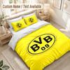 Borussia Dortmund Bedding Set, 1 Duvet Cover & 2 Pillowcases Soft Comfortable Bedroom Home Textile Decor