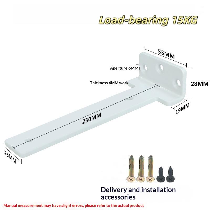 1 Ensemble Supports d'Étagère Robustes en Forme de L pour Cloison Support Métallique Industriel Support Mural Étagère Fixe Avec Vis