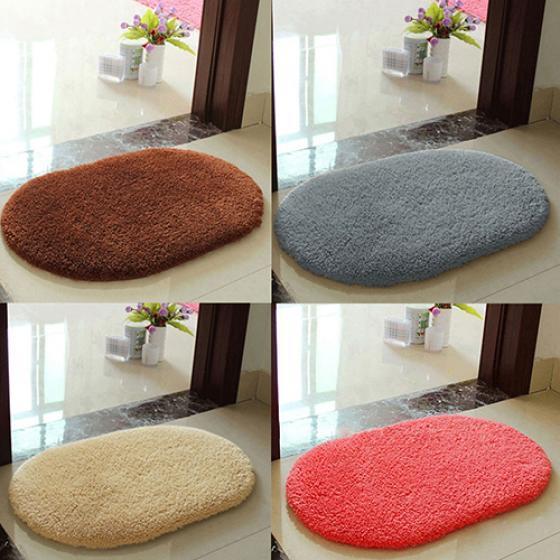 Anti-Skid Soft Fluffy Absorbent Area Rug Home Bathroom Floor Shower Door Mat
