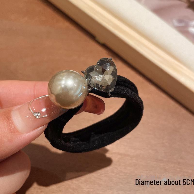 High-Elastic Pearl Hair Ring, New Small-Fragrance Style, Durable Ponytail Rope
