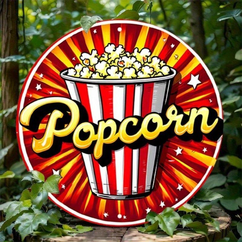 Retro Round Metal Panel for Living Room Bedroom Garage