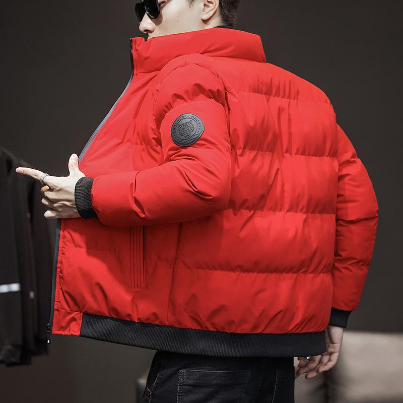 Autumn and Winter New Cotton Coat Men's Tiger Head Logo Short Coat Thickened Short Coat Low Price Sales