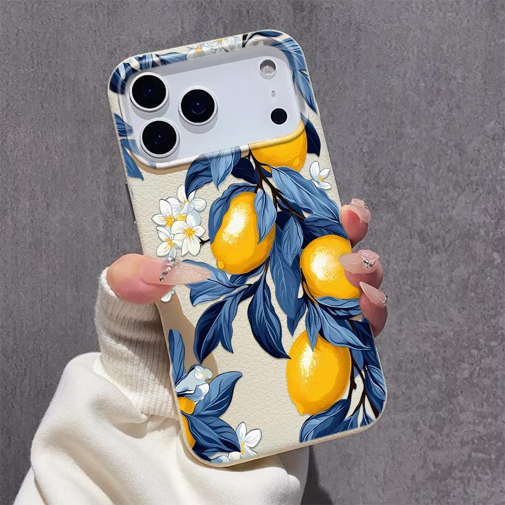 Oil Painting Orange Pattern Phone Case For iPhone 17 Pro Max 11 12 13 14 15 16 Pro 17 Air 15 14 Plus X XS XR Soft Cover