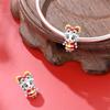 Exquisite Beads 925 Silver Chinese New Year Tiger Hat Girl Charms for Women Bracelets Necklace Fine DIY Fashion Jewelry Gifts