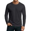 Men's Round Neck Plunger Long Sleeve T-Shirt Top