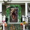 Trunk or Treat Car Decorations Kit Dinosaur Birthday and Party Decor Backdrop with 3 Pcs Dino Themed Stickers and 1 Pc Jungle Camouflage Cloth