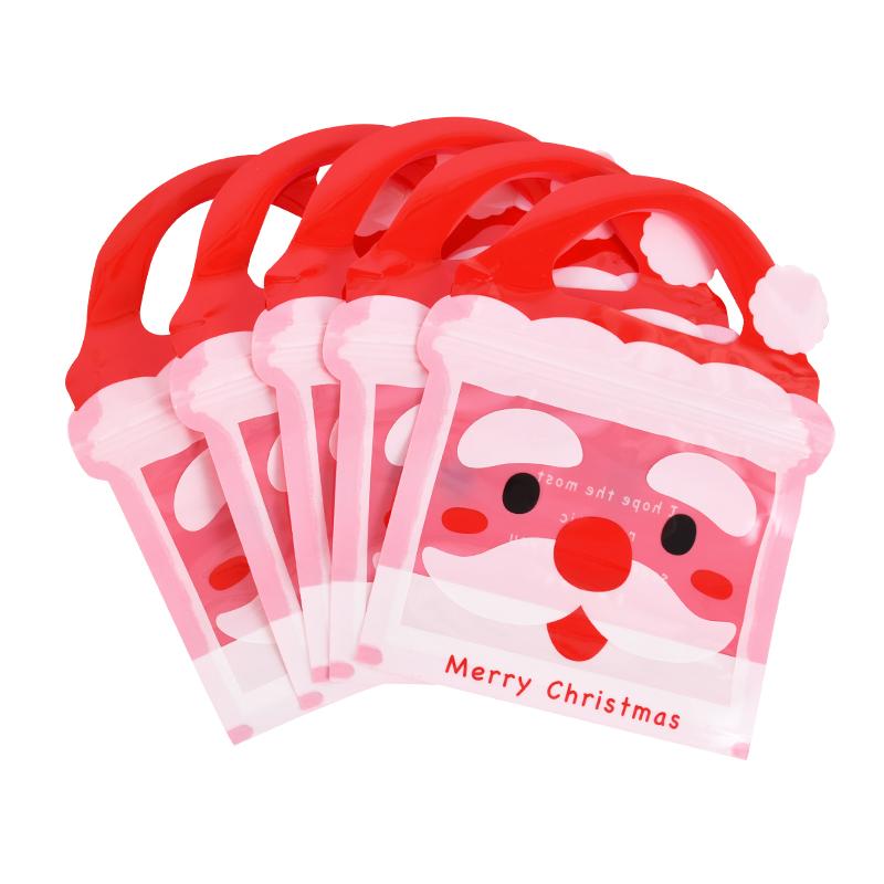 

10 шт. рождественские конфеты печенье молния пакеты рождественская елка Санта сладости подарочная упаковка мешок рождественская вечеринка украшения принадлежности новый год 10Pcs