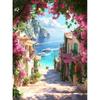 CHENISTORY Paint By Numbers For Adults Pink Scenery Handpainted Oil Painting Picture Drawing For Home Decor Unique Gift