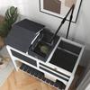 Wooden Tortoise Enclosure Tortoise Tank With Adjustable Lamp Holder Openable Lid Removable Main House Grey
