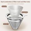 800 Mesh-Kaffeefilterhalter, wiederverwendbar, doppellagig, Edelstahl, Kaffee-/Teesieb, Kaffeezubehör, Werkzeuge zur Kaffeezubereitung
