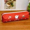 Weihnachtliches Buntstift-Etui mit Reißverschluss Weihnachtsmann Schneemann Große Kapazität Stiftebeutel Schüler Schreibwaren Aufbewahrungstasche
