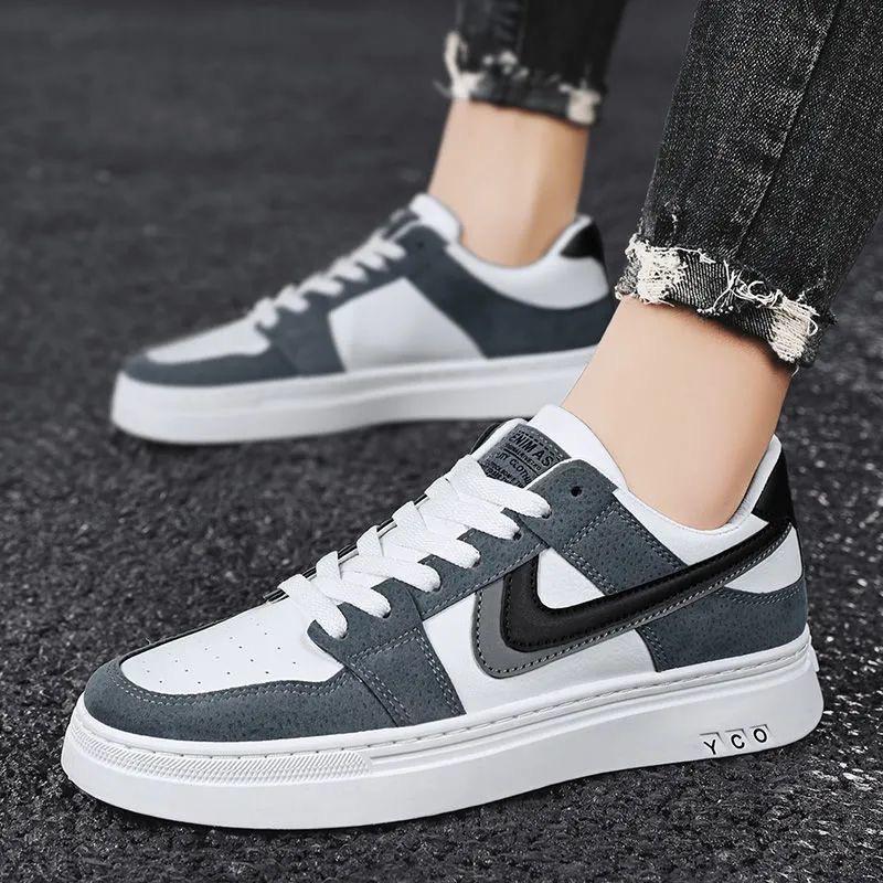 

Обувь мужская новая весенняя корейская версия скейтборд тренд универсальные мужские повседневные кожаные туфли маленькие белые туфли для скейтбординга летние спортивные 39