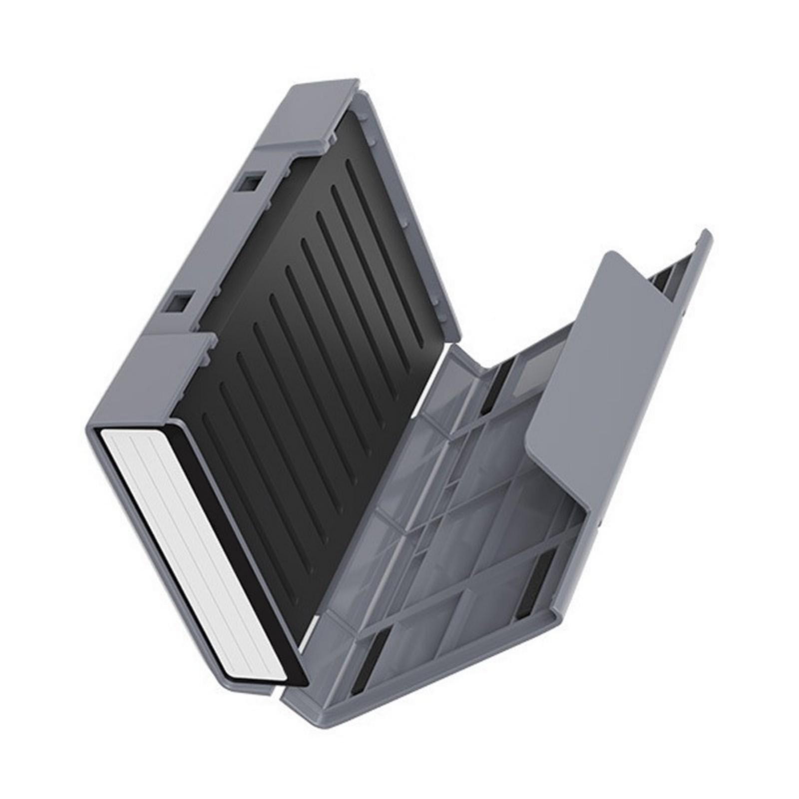 

Чехол для переноски жестких дисков для 4 шт. 2,5-дюймовых или 1 шт. 3,5-дюймового или 10 шт. M.2 SSD/HDD, сумка для хранения, идеально подходит для использования дома или в офисе серый