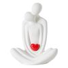 European Style Ceramic Love Figure Sculpture Abstract Sitting Yoga Ornament Living Room Office Human Figurine Home Decoration
