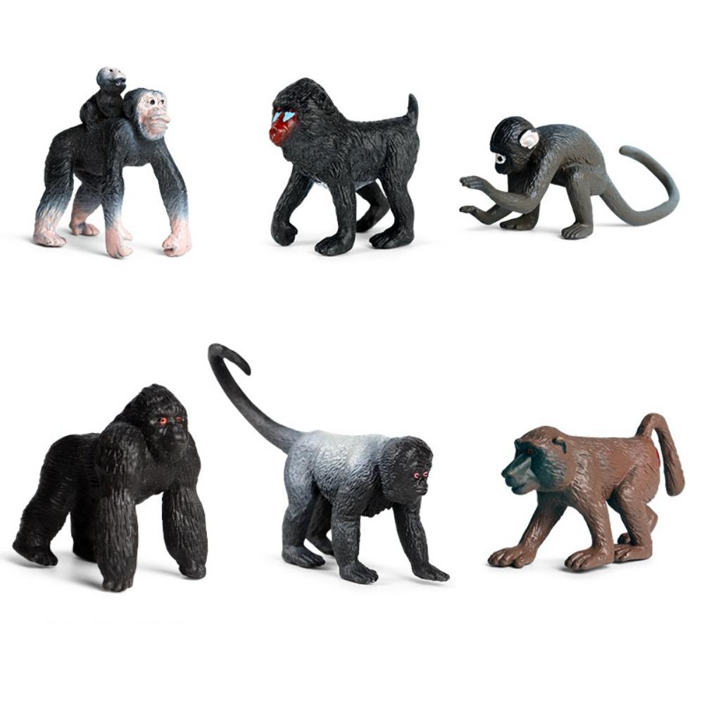 PVC Material Chimpanzee Model Education Orangutan Gorilla Model  Desk Ornament