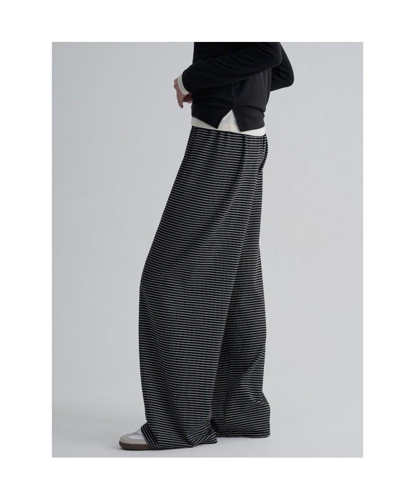 8seconds Striped Jersey Pants Black