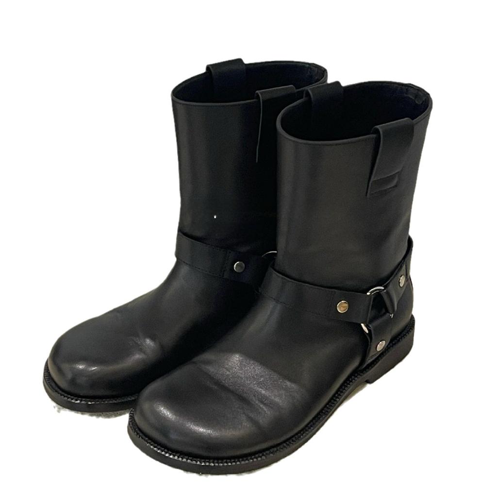 Korean Version Of Thin Leather Black Retro Western Cowboy Boots Women'S Platform Short Martin Boots Women'S Boots