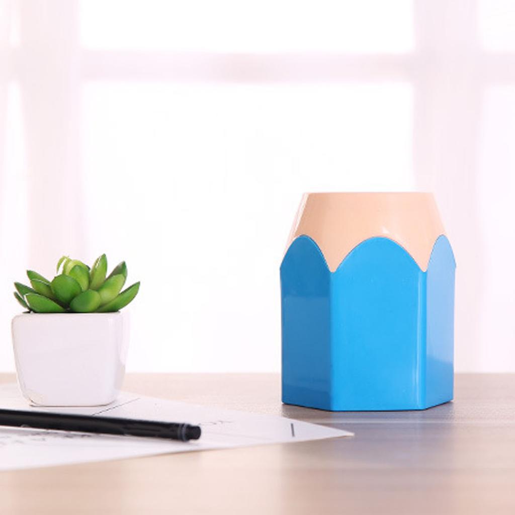 Desktop Pen Holder Multifunctional Space Saving Colorful Pencil Stationery   for Home Classroom