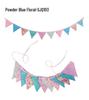 Pink Pastoral Floral Cotton Bunting: Children's Party or Wedding Decoration Hanging Flag