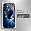 Eagle Flying Pattern Glass Phone Case Suitable for Samsung Galaxy S26 S25 S24 S23 S22 S20 FE/Ultra/Plus Anti Drop Back Cover