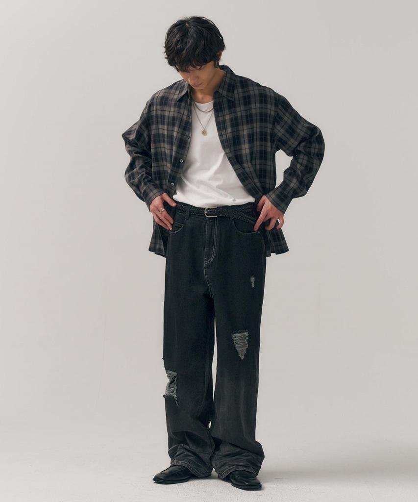 MINAV Tone-Out Lifestyle Denim Pants [Black]