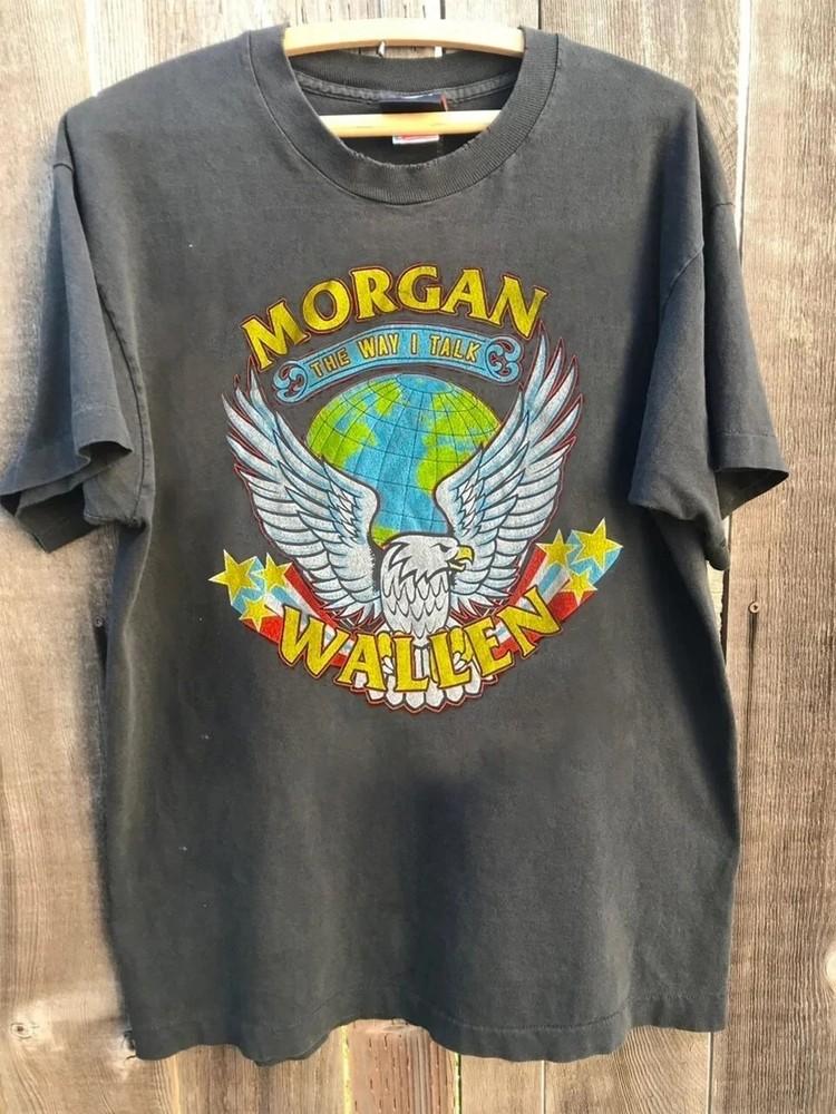 Morgan Wallen 90s Rare design Charcoal Unisex T shirt Retro style tee S-5XL Unisex T-Shirt S