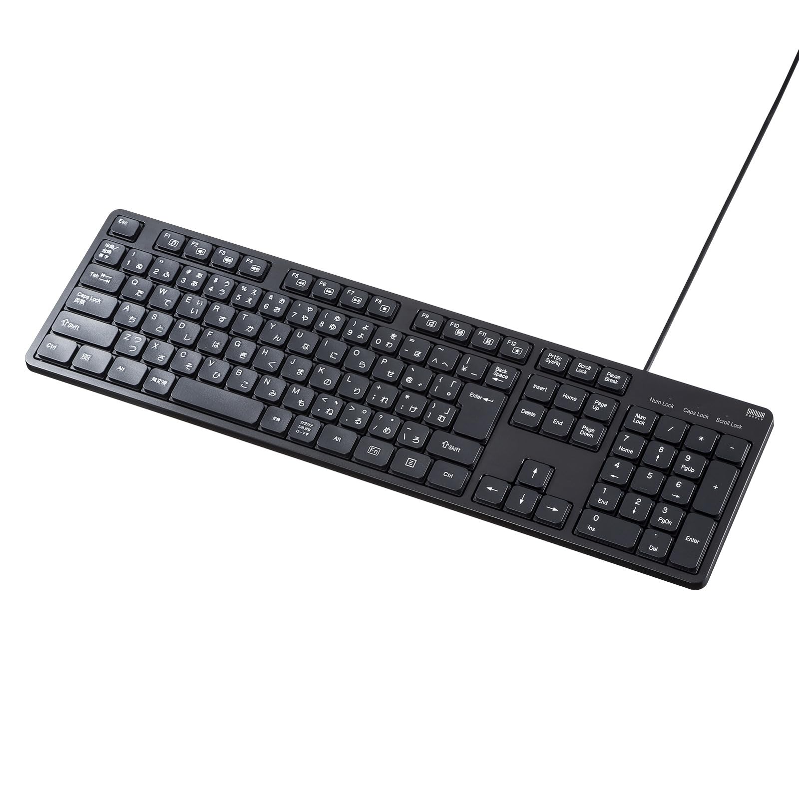 

Sanwa Supply Silent Keyboard (Wired, with Numeric Keypad) SKB-SL37BK