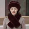 Windproof Russian Style Beanie Thickened Faux Mink Headwear Cossack Hat Set  Commuting