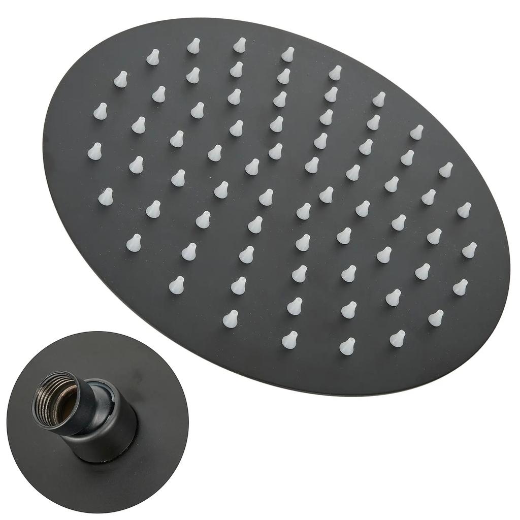 8 Inch Shower Head Bath Connector High Pressure Rain Replacement Shower Swivel Ball Ultra-thin High Quality Parts