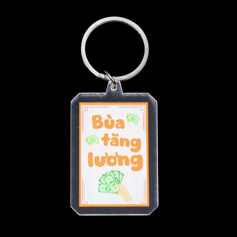 Kreativer Text Acryl Schlüsselanhänger Klar Flacher Schlüsselring Anhänger Für Tasche Rucksack Hängende Dekoration Autoschlüsselhalter Beste Freundin Geschenke