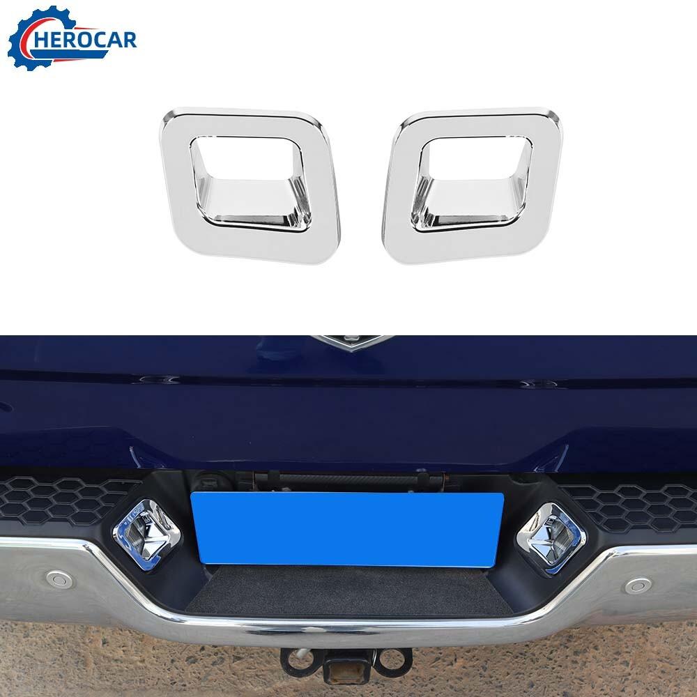 Chrome Rear License Plate Light Lamp Trim Accessories For Dodge Ram 1500 2010-17