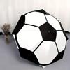 This Folding Umbrella Showcases a Black And White Design with Hexagons And Pentagons That Looks Like a Traditional Soccer Ball