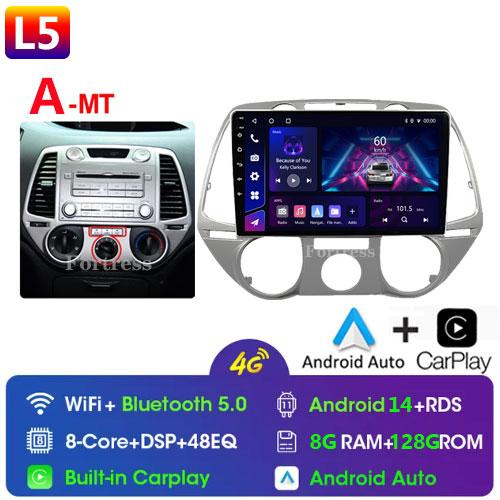 FortressFor Hyundai I20Carplay 2008 2009 2010 2011 2012 2013 2014 Car Radio GPS Navigation Stereo Android 10 No DVD Player 2 Din
