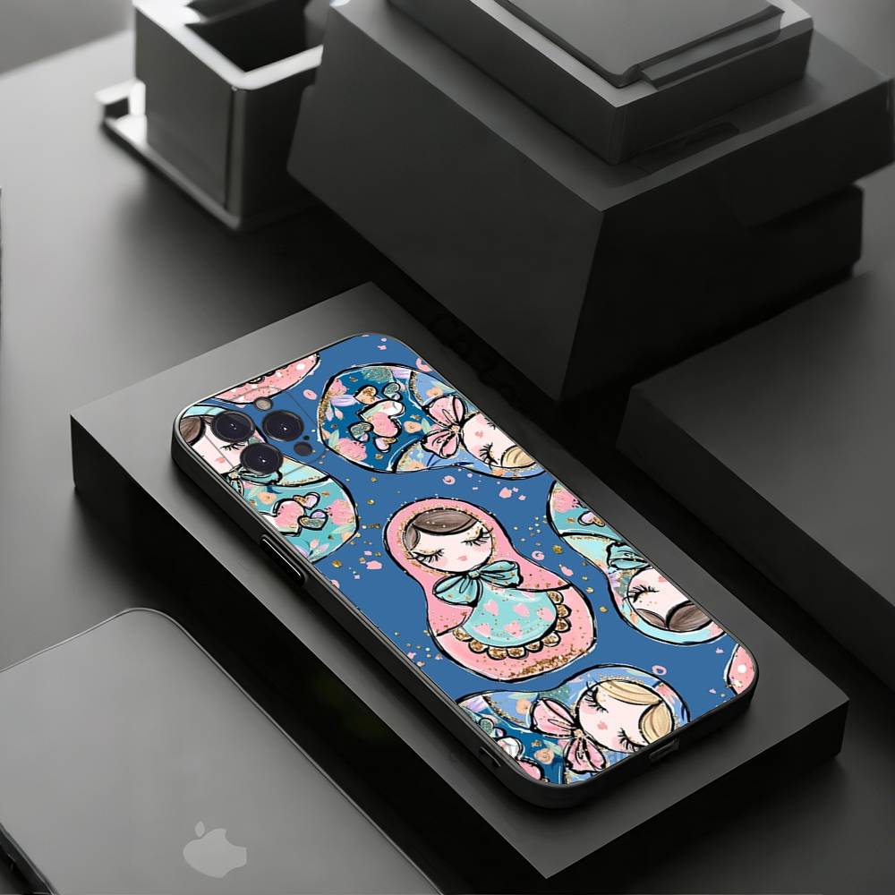 Cute Cool Russian Art Matryoshka Phone Case for iPhone 11Pro 13 12 11 Pro Max 16e 17 Air 16 15 14 Plus 11ProMax