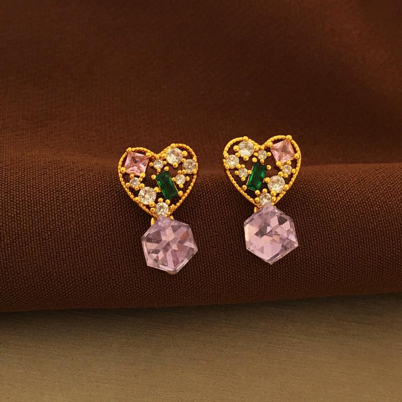 Premium Sense Light Luxury Spring and Summer Earrings Necklace Temperament Retro Earrings Trendy Niche Jewelry