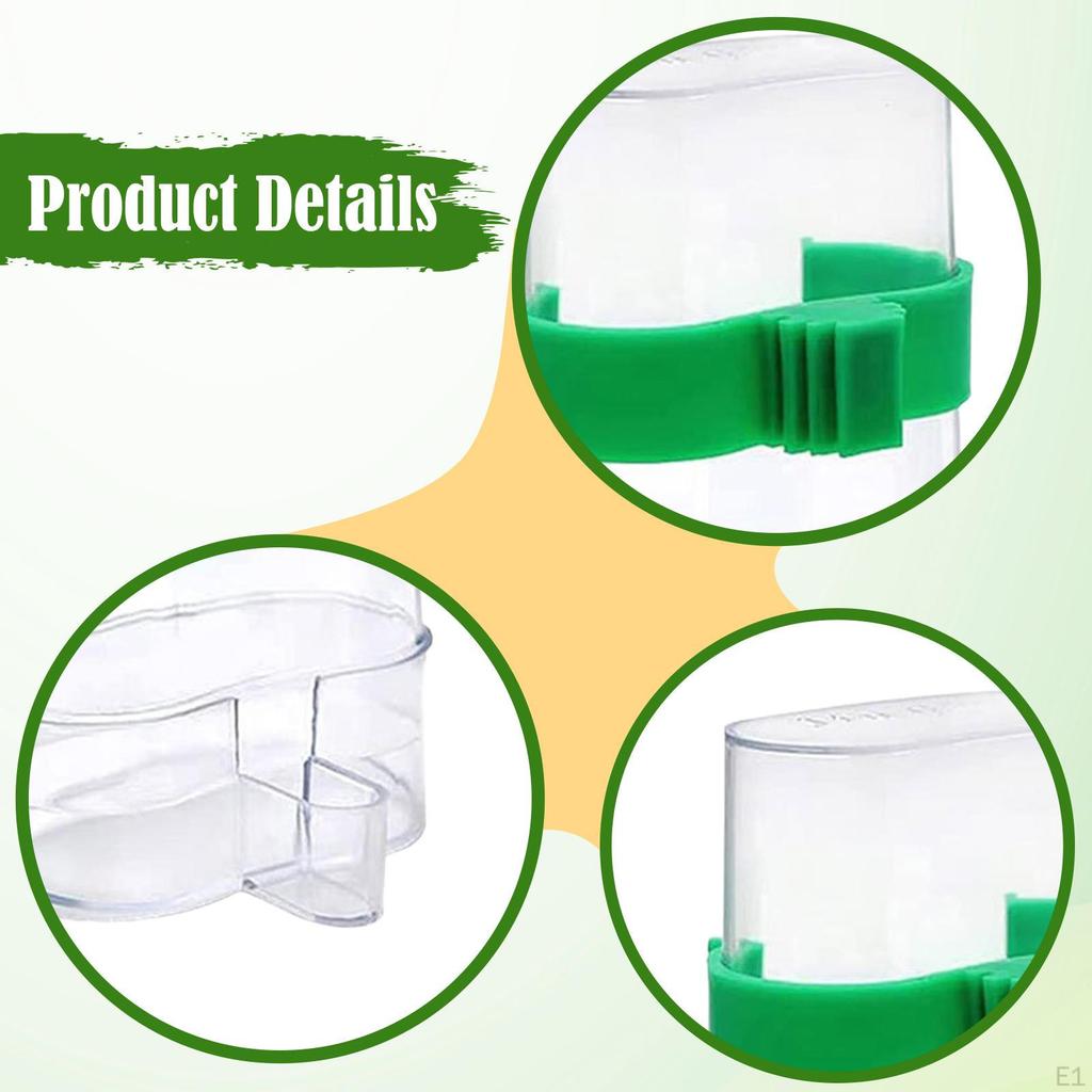 2Pcs Automatic Bird Water Feeder Food Container Parakeet Waterer for Budgies Lovebird Cockatiel
