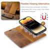 DG.Ming for IPhone 18 17 16 Pro Max 15 14Plus 12 11 13Mini Luxury 2-Folding Wallet Case Detachable Leather Magnetic Flip Cover Case