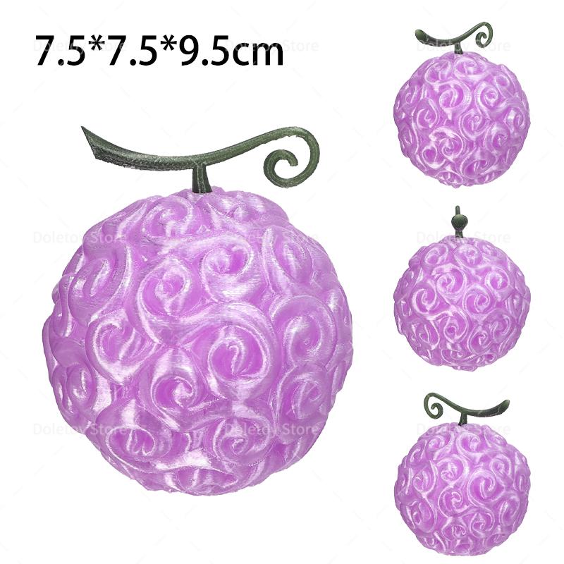 6 Styles Devil Fruit Anime Figure Toys 3D Printed Gum-Gum Fruit Model Collection Flame-Flame Cursed Fruits Ornaments Hobby Toys