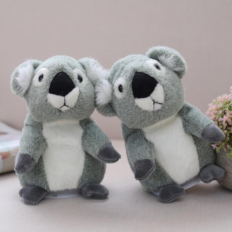 Yeni Gelen 18CM Konuşan Koala Evcil Hayvan Peluş Oyuncaklar Söylediğinizi Tekrarlar Eğitici Oyuncak Hamster Bebek Hediye