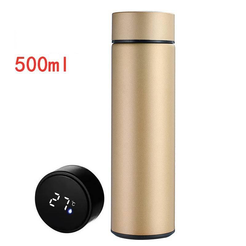 Versatile Double-layer Tea and Coffee Cup 304 Stainless Steel with Temperature Sensor