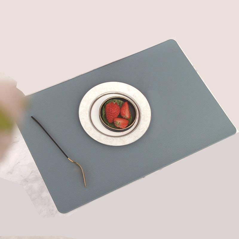 Nordic Household Leather Placemat Hotel Restaurant Western Place Mat Rectangular Waterproof Oil-proo