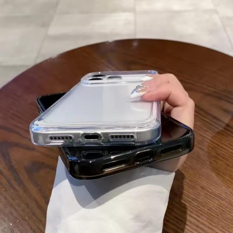 Transparente Acryl Handyhülle für iPhone 17 Air 17 Pro Max Bumper Harte Stoßfeste Rückabdeckung