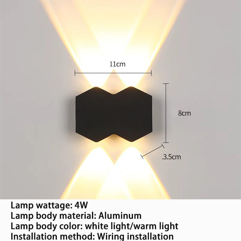 Aluminium LED Wall Light Waterproof Outdoor Indoor Lighting IP55 AC86-265V 4w 6w 8w 10w wall lamp for Garden Stair Night