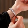 Gold-Plated Zircon Sun & Heart Bracelet: Stylish, Versatile, Elegant Light Luxury Jewelry for Women.