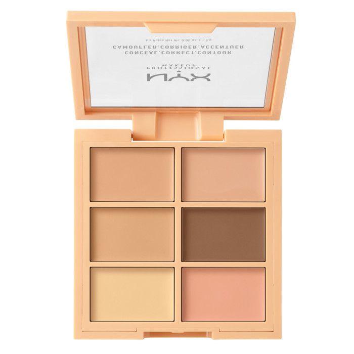 Correcting Palette - NYX - Contour and Concealer - 6 Shades - Camouflage - Correction